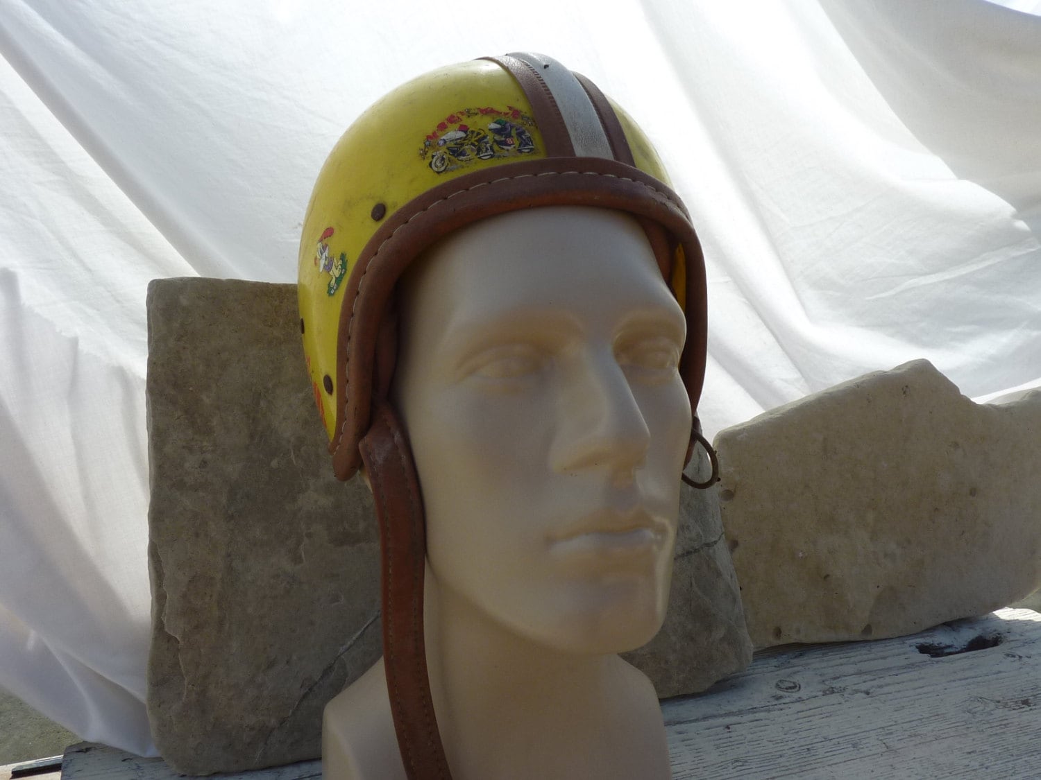 Retro Russian Motorcycle Helmet Vespa Scooter Helmet Yellow