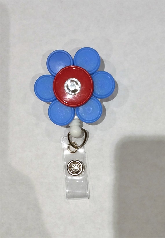 Retractable ID Badge Reel Holder Medication Vial by KainsBoutique