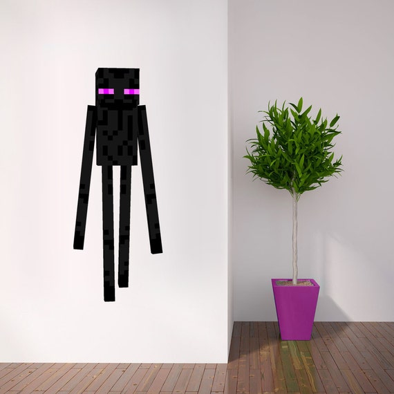 Wall decal Minecraft Enderman inspired Birthday by MinersCave