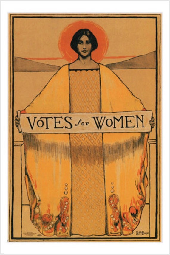 Votes For Women Vintage Political Poster B. M. Boye 1913 Usa