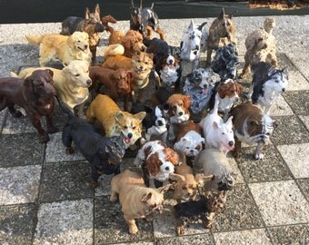 Custom Dog Sculpture | 3D Printed & Hand-painted | Pet Portrait Dog Figurine Statue Memorial | Any Pure Mix or Rescue Breed | Dog Lover Gift