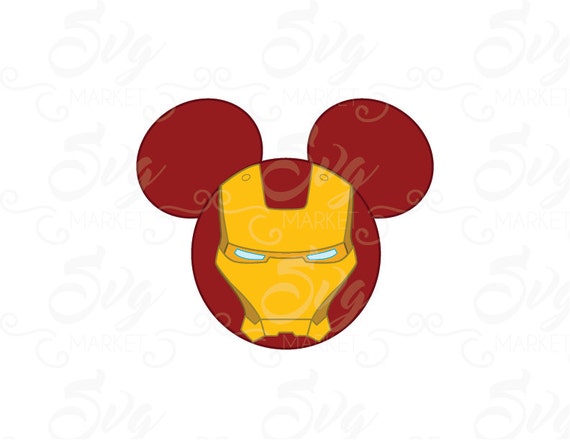 Iron Man Mickey Head Cuttable Design File Svg By Svgmarketfiles