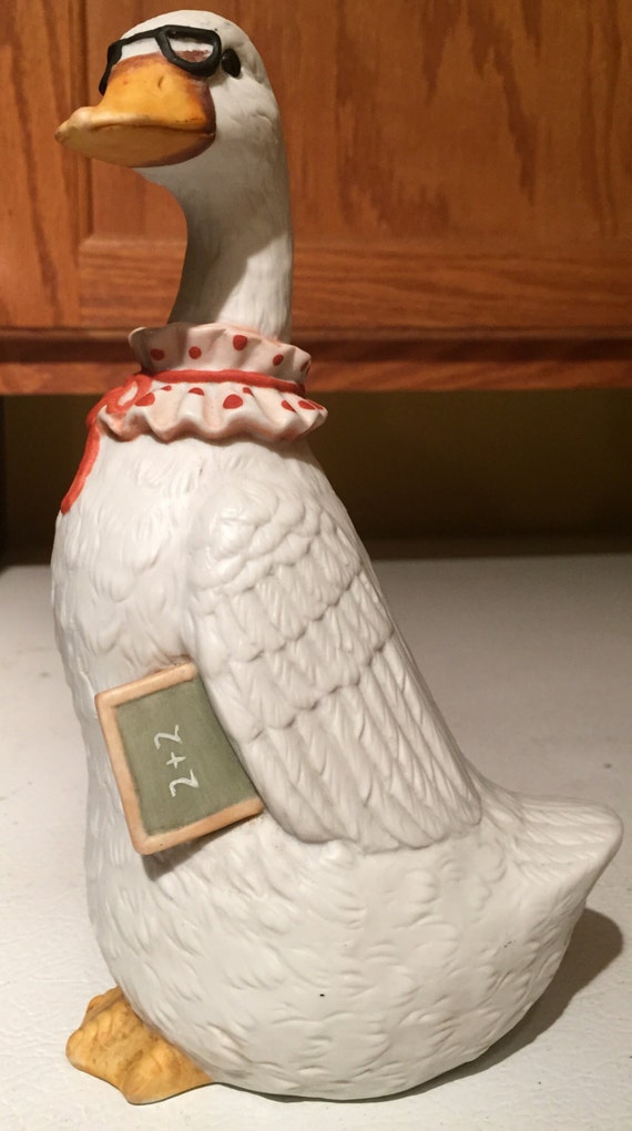 Vintage Enesco Imports Figurine Ceramic Duck by LadyJeanVintageEtc