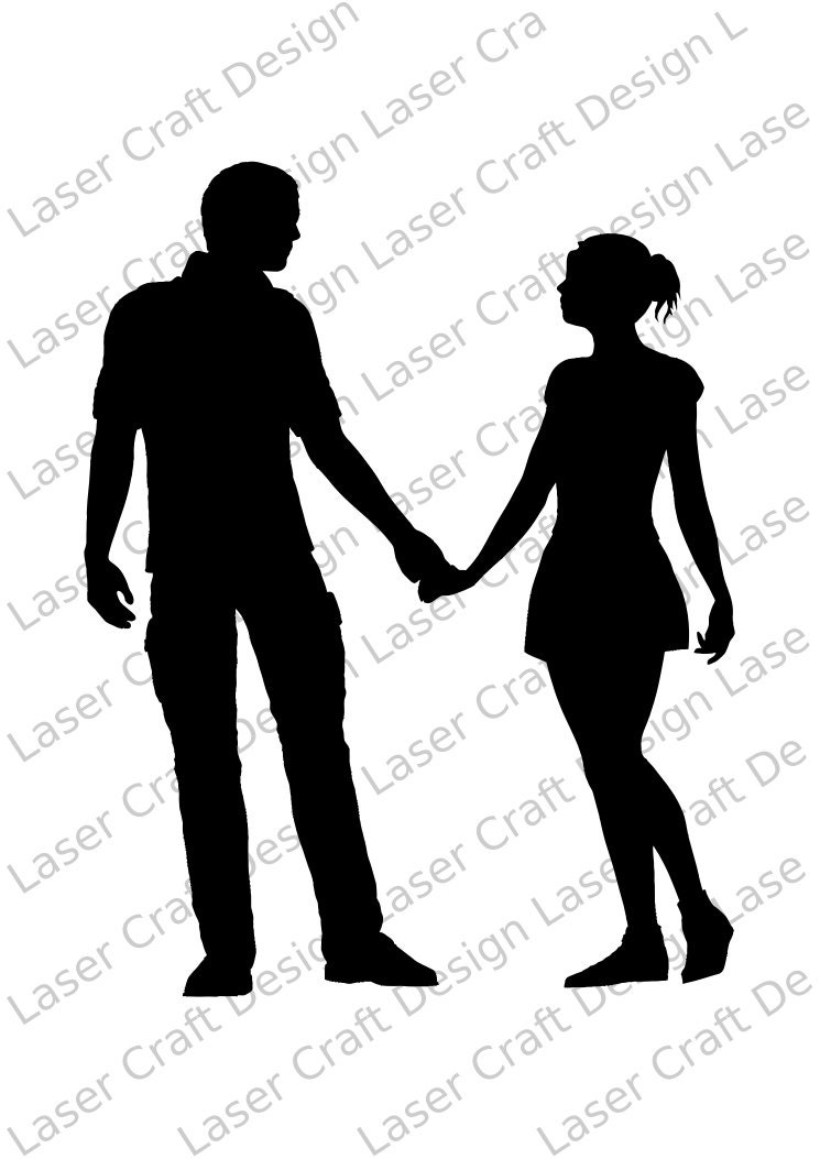 Holding Hands Stencil No.1