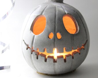 Nightmare before Christmas decorations Concrete Jack Skellington decor Halloween candles holder Gothic wedding decorations Tim Burton Disney