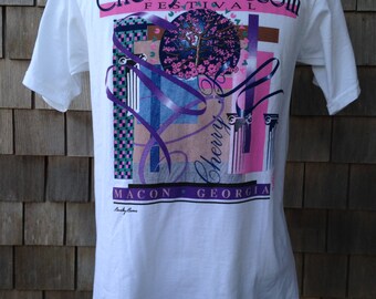 Vintage 1996 MACON GEORGIA Cherry Blossom Festival T Shirt - Medium