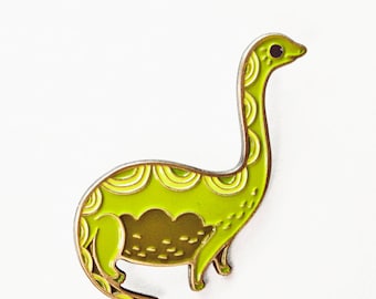 Enamel Pin - Dinosaur Pin Dinosaur Enamel Pin Brontosaurus Pin Nessie Pin Loch Ness Enamel Pin Loch Ness Monster Enamel Pins Lapel Pins