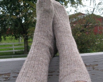 Knit Socks, Alpaca and Wool Sox, Grown in Michigan for Men or Women - Small Size - Great Gift for Her, Under 25.00