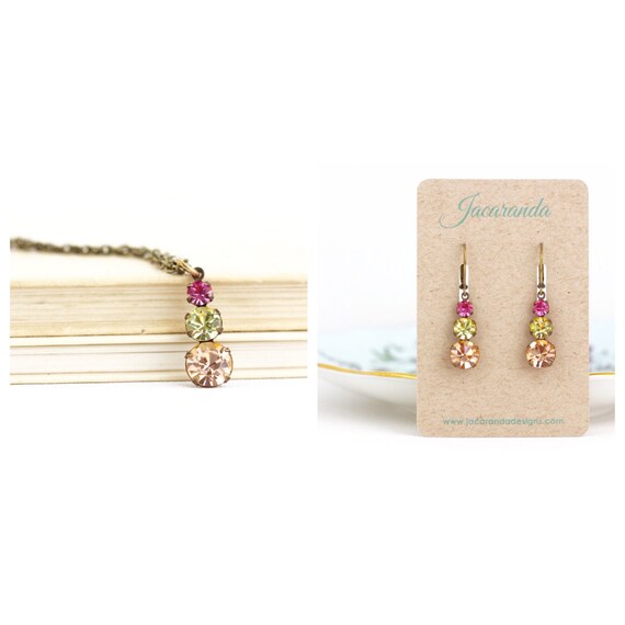 Jewelry Gift Set For Woman Holiday Gift Idea Pastel