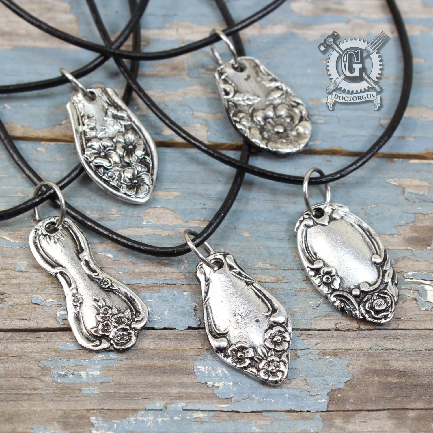 Spoon Pendant Assortment 5 Pieces Spoon Necklaces Great