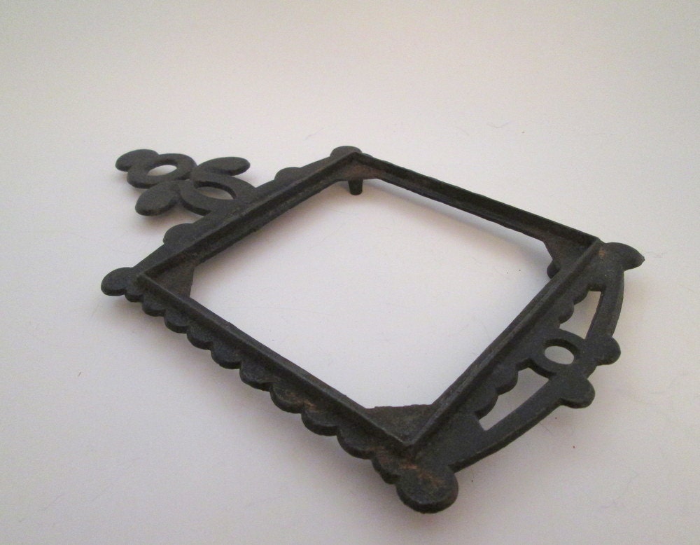 Cast Iron Trivet vintage metal trivet tile trivet iron