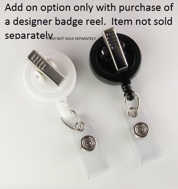 Add an Alligator Clip badge reel OPTION for one badge reel