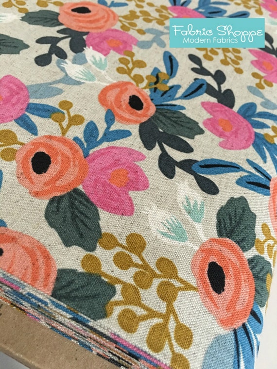 Rifle Paper Co Fabric Canvas Linen fabric Cotton and Steel