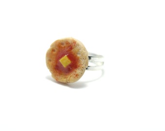Pancake Ring, Miniature Food Jewelry, Polymer Clay Food Jewelry