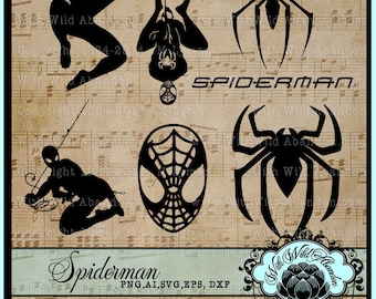 Spiderman SVG, Spiderman Silhouettes, Spiderman Spider-man, SPiderman Clipart, ai, svg,eps,png, dxf