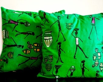 pillow cover, 14 x 14 pillow covers, African print pillow covers, pillow cover 14 x 14, Hostess gift, African fabric, cushion cover, African