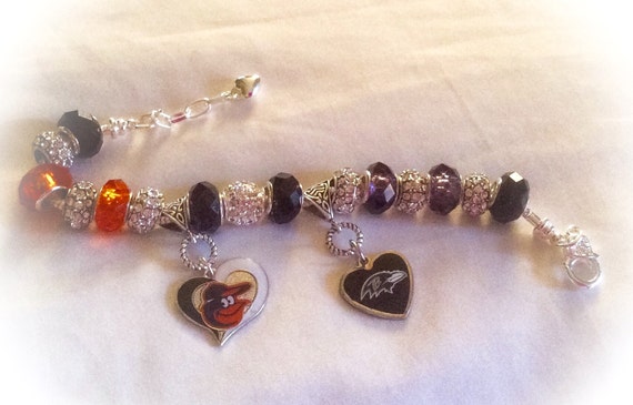 Baltimore RAVENS Baltimore Orioles Jewelry bracelets by SWANKEE