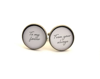 Gift for Him, Gift for Groom, Men's Cufflinks, Cuff Links, Anniversary Gift, Gift for Husband, Wedding Accessories, Custom Gift for Him