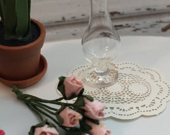 Miniature Glass Vase, Dollhouse Miniature, 1:12 Scale, Dollhouse Accessory, Decor, Mini Vase, Glass Vase
