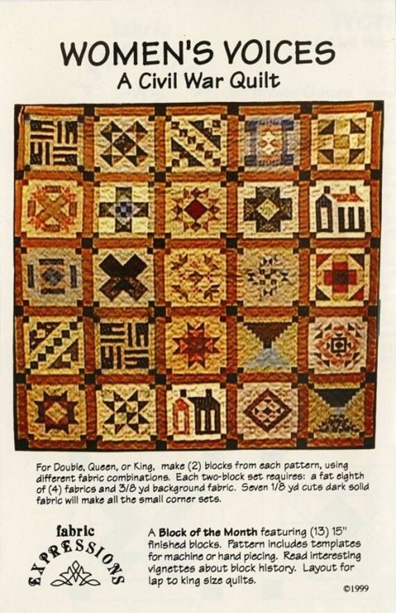 Women's Voices A Civil War Quilt Pattern