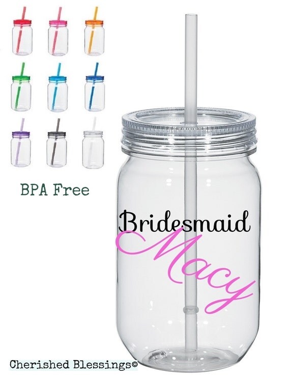 Plastic Mason Jars 1 25oz Acrylic Mason Jar Personalized