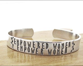 empowered women empower women bracelet feminist feminism, girl power, jewelry, cuff, gift for friend, boss, inspirational, womens march 2017