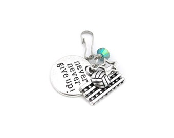 Volleyball Gifts, Volleyball Zipper Pull, Volleyball Bag Charm, Volleyball Player Gift, Volleyball Zipper Charm, Volleyball Team Gift