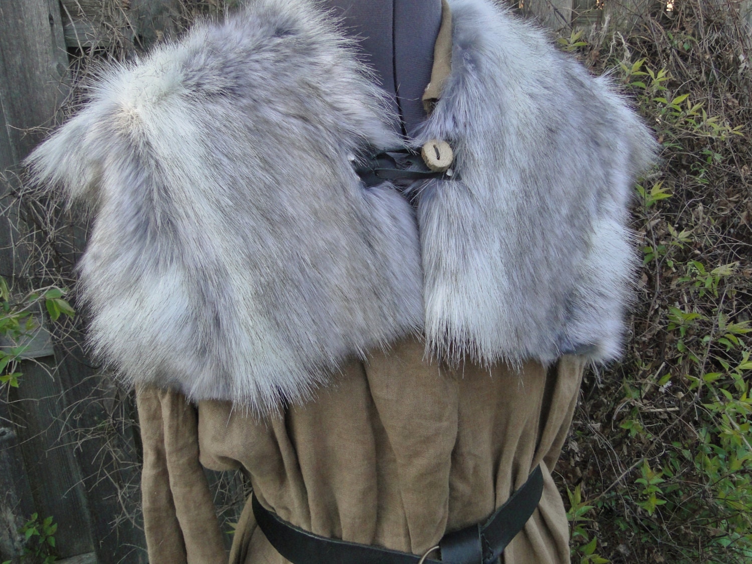 Viking Fur Capelet Mantle Medieval Barbarian Renaissance