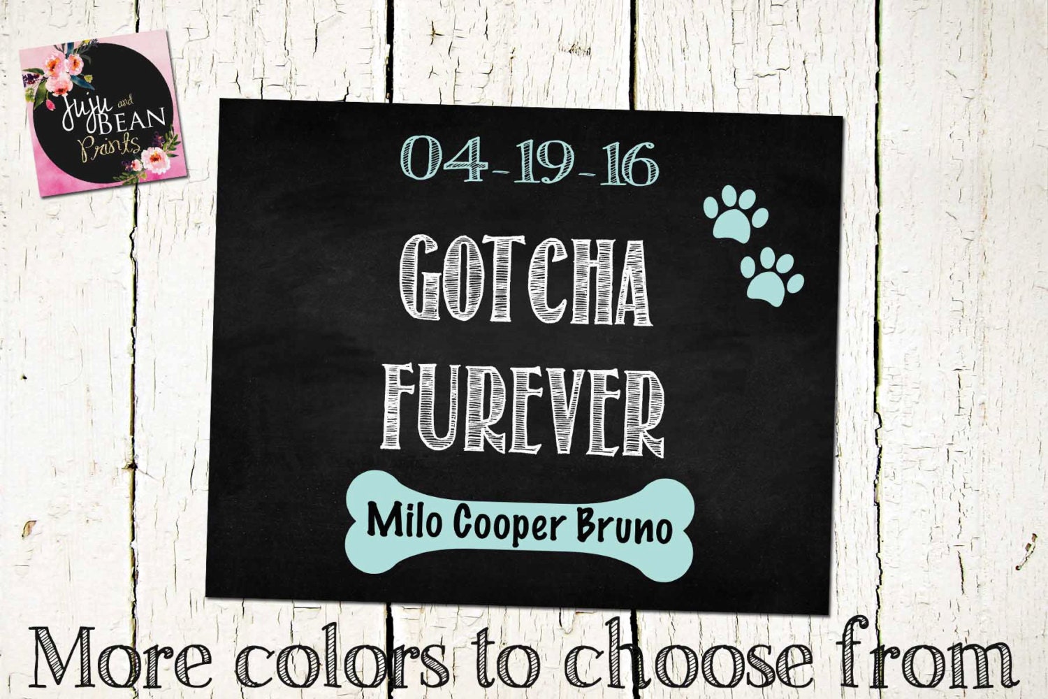 Doggie Gotcha Day Gotcha Furever Sign Pet Adoption Sign Dog