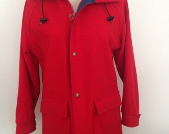 Vintage Woolrich Red Hooded Jacket
