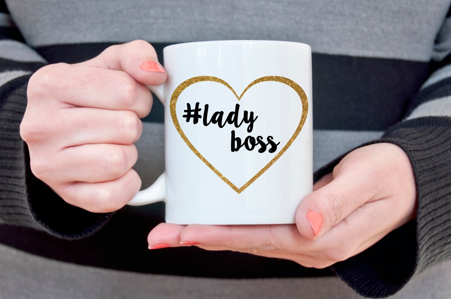 Lady Boss Mug  Boss Lady Gift, Gift for Boss Act like a lady think like a boss gold glitter mugs girl boss mug Modern Woman Motivational Mug