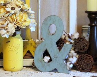 Ampersand Wall Decor aqua wall decor | etsy Ampersand Wall Decor aqua wall decor | etsy