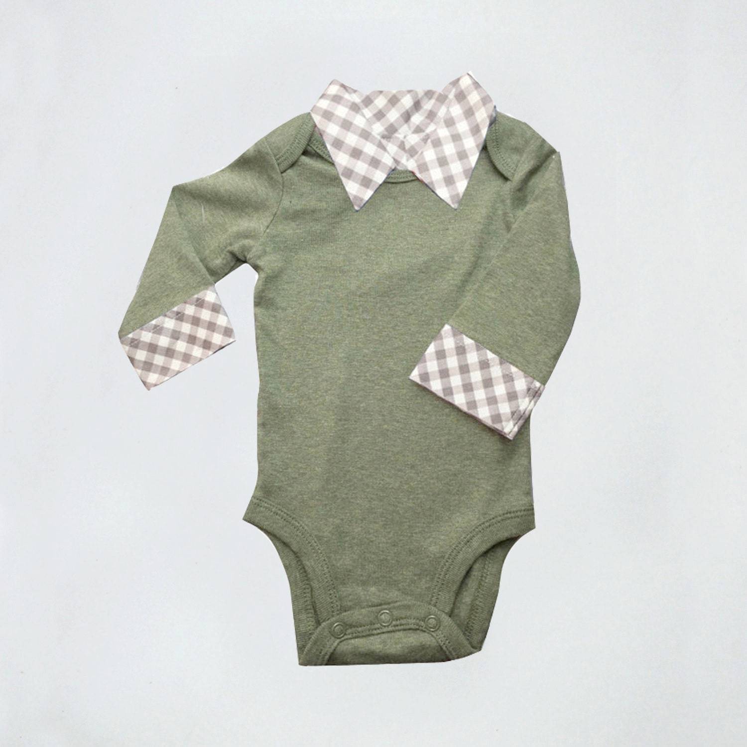 Baby Boy Onesie with Collar First Birthday Dressy by HaddonCo