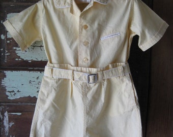 Boy's Jack Tar Togs Yellow Outfit, Vintage 1940's - 50's Clothing