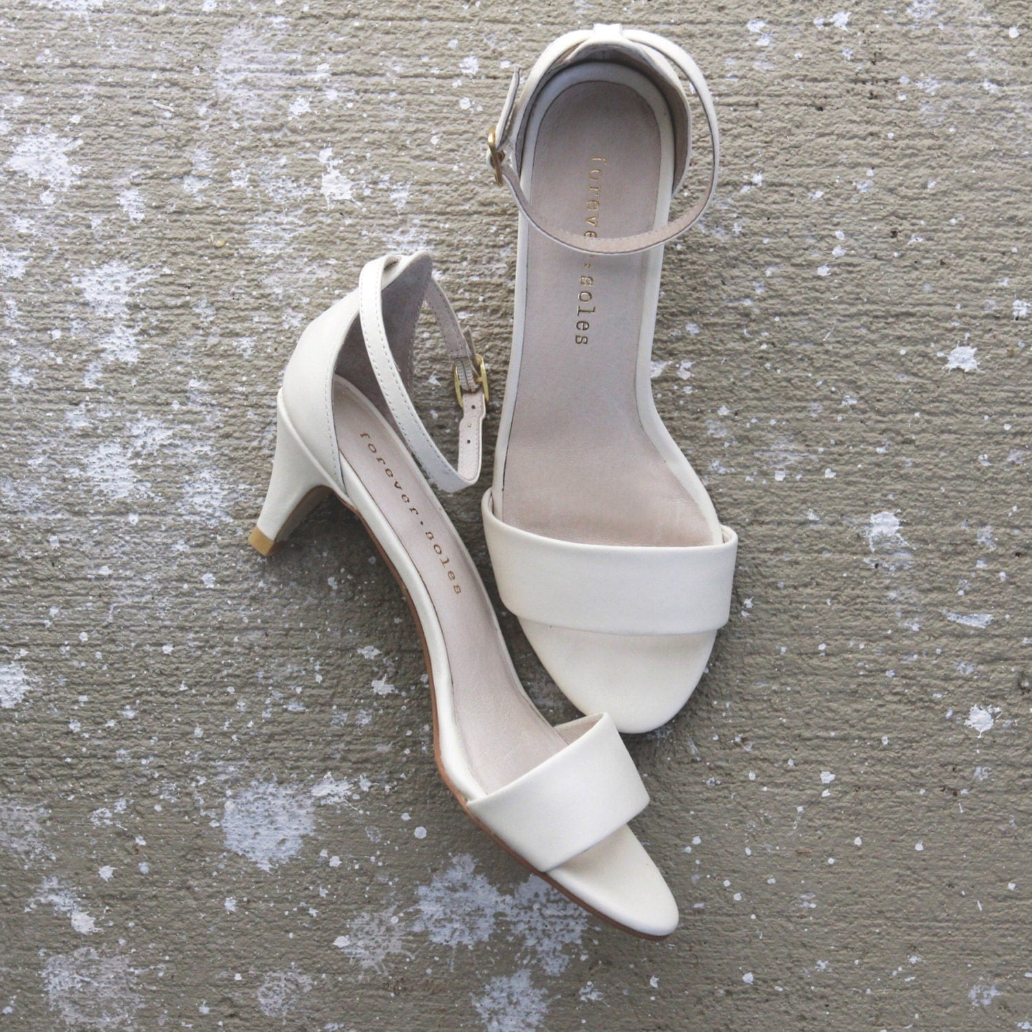 wedding shoes ivory low heel