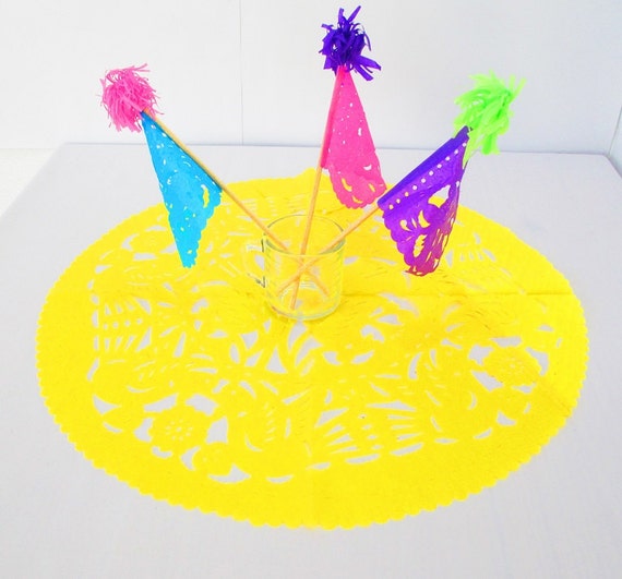 Mexican place mat Paper doilies doily table by MexFabricSupplies