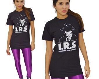 Vintage 80s I.R.S. International Record Syndicate Records T Shirt Sz S