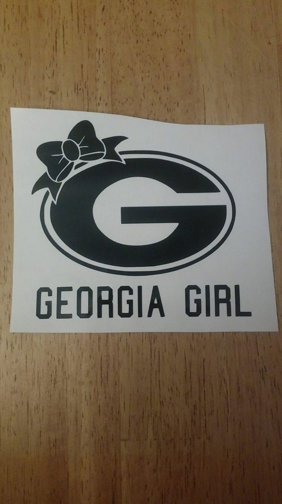 Items similar to Georgia Girl UGA Bulldogs College Football Vinyl Decal ...