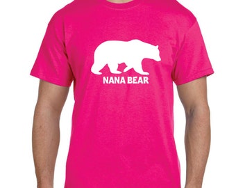 Personalized Grandparent Nana Gift Nana Bear Shirt Grandma Gift Grandmother Gifts Tshirts Gifts For Grandma Nana gift Mothers Day Gift