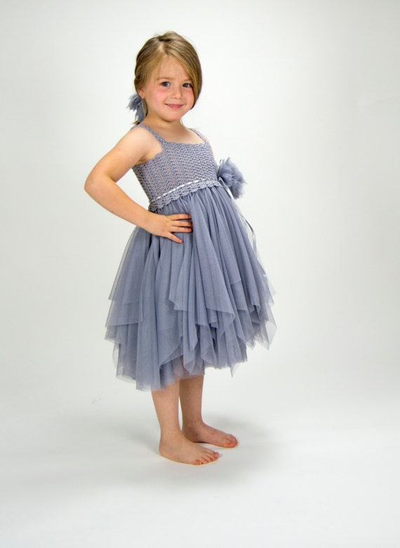 Tulle Dress with Stretch Crochet Top and playful tulle
