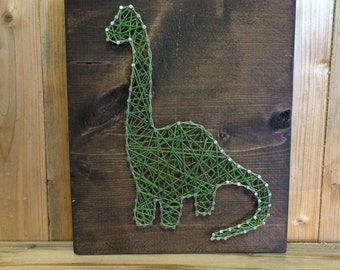 Dinosaur String Art - String Art - Dinosaur Decor - Dino Sign - Decor for Boys Room - Nursery Decor - Boy's Decor - Dinosaur Gift