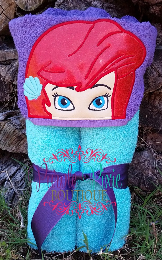 Little Mermaid Ariel Hooded Towel