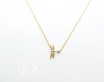 Firefly Necklace, Gold Firefly Necklace, Dainty Necklace, Wedding Necklace, Everyday Necklace, Small Necklace, Bridesmaid Necklace