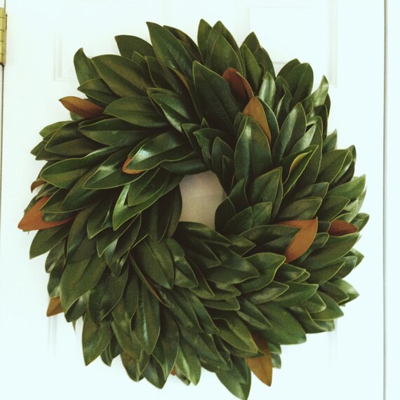 Real Magnolia Wreath Natural Magnolia Wreath Fresh Magnolia