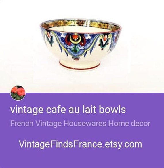 Vintage Cafe Au Lait Bowls 75