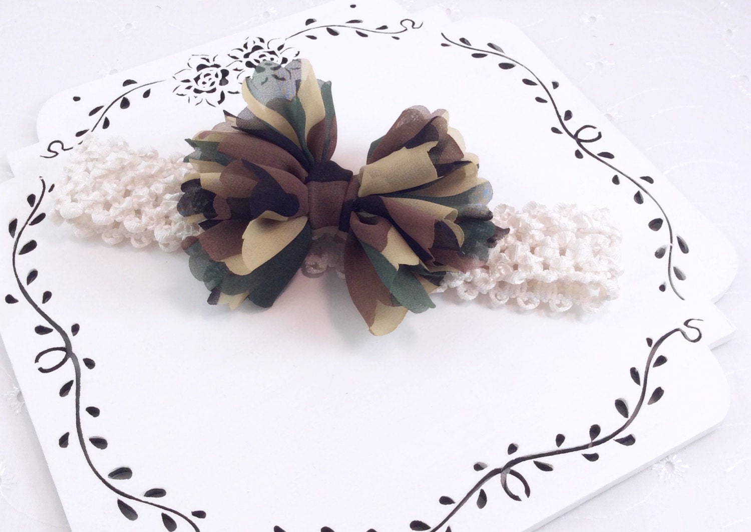 Baby Camo Headband Newborn Bow Baby Camo Headband Newborn Bow