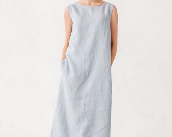 Linen dress/ Minimal linen dress/ Linen tunic/ Minimal linen