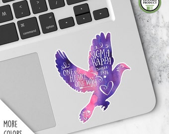 Sigma Kappa | Small Dove Decal | Sorority Big Little Reveal Gift | Official Licensed Product | SK-SD