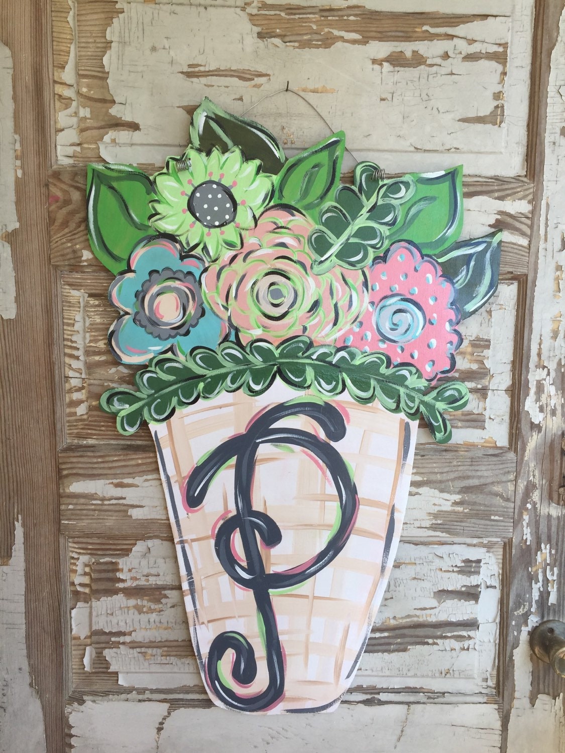 Spring Door Hanger Personalized Door Hanger Door Decor