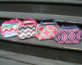 Lunch Bags Chevron, Quatrefoil, Seersucker Insulated